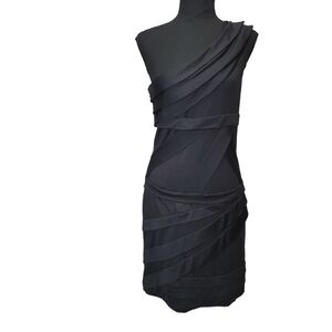 ⭐️Marc New York Black Bandage Bodycon Maxi Off the Shoulder Dress Sz 10P